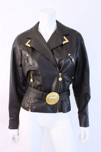 versace print leather jacket|gianni Versace vice style jacket.